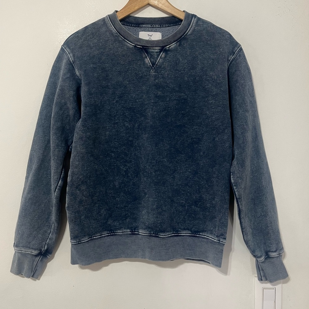 Aritzia Tna Oversized Crew Sweatshirt - Size XXS- Indigo
